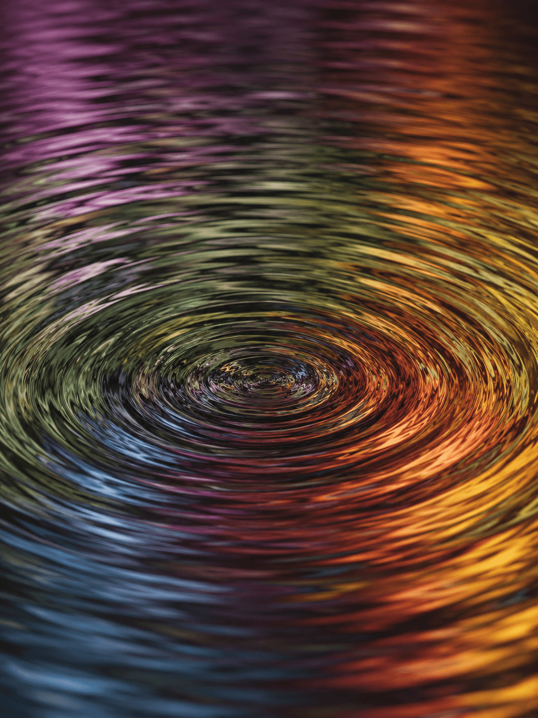 Rainbow water spiral